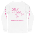 NO WEAPON FORMED 'ANGELS GOT YOUR BACK' PINK - Unisex Long Sleeve Tee