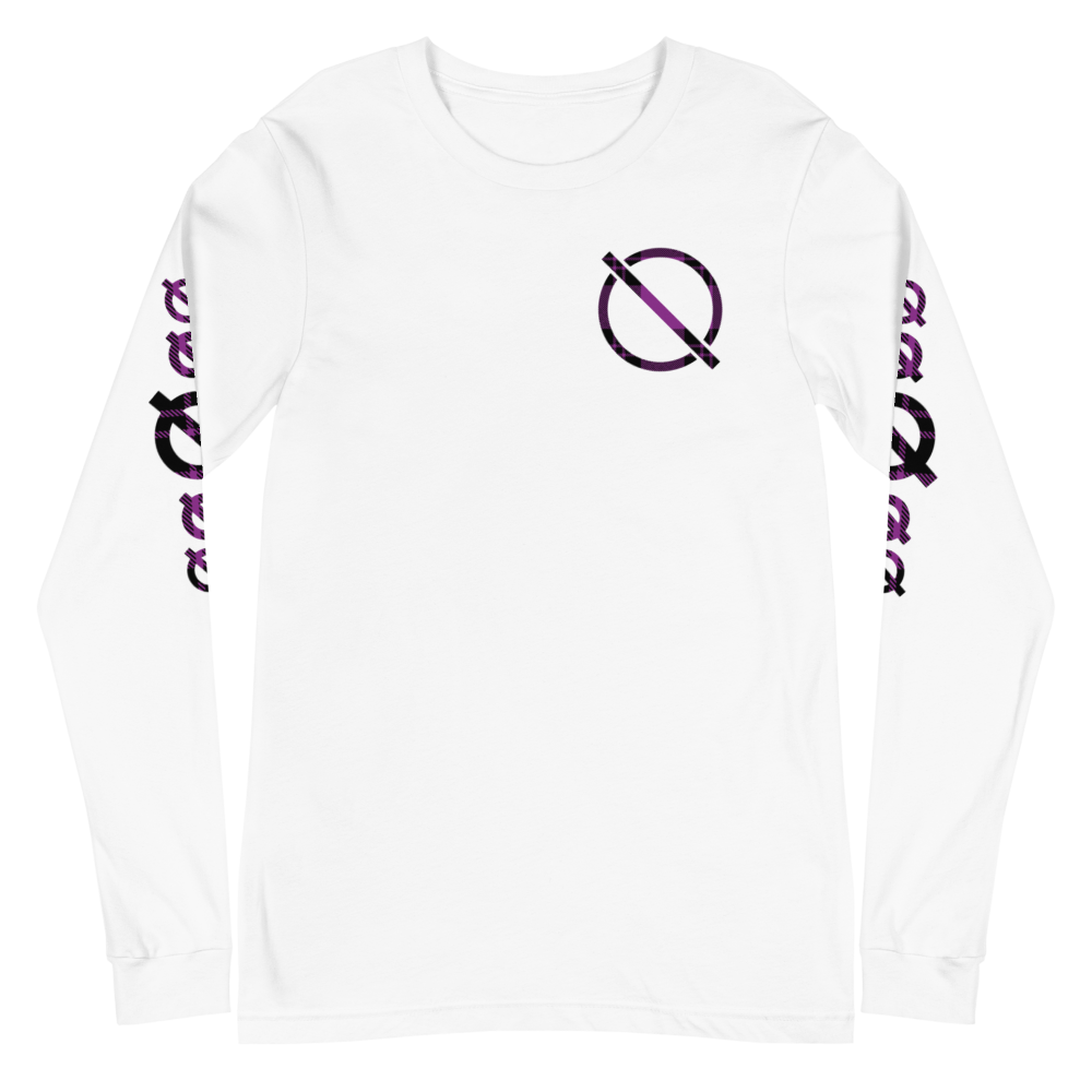NO WEAPON FORMED FLANNEL BLACK/PURPLE - Unisex Long Sleeve Tee