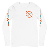 NO WEAPON FORMED GRENADE LAUNCHER ORANGE/GREEN - Unisex Long Sleeve Tee white front