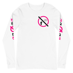 NO WEAPON FORMED 'TWO FACED PPL' HOT PINK/WHITE/BLACK - Unisex Long Sleeve Tee