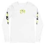 NO WEAPON FORMED HORUS EYE NEON GREEN/WHITE - Unisex Long Sleeve Tee