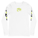 NO WEAPON FORMED HORUS EYE NEON GREEN/WHITE - Unisex Long Sleeve Tee