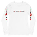 NO WEAPON FORMED 'ARROW & FEATHERS OF PROTECTION' BLACK/RED/WHITE - Unisex Long Sleeve Tee