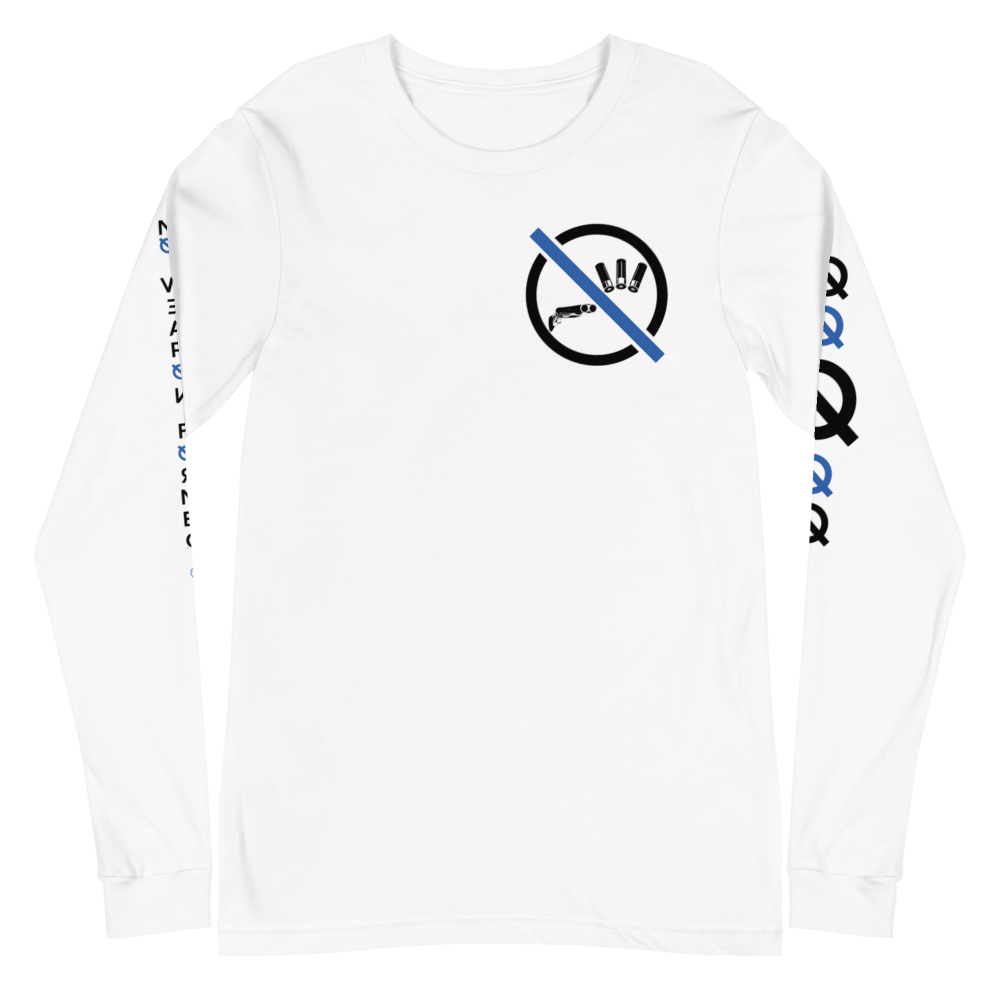 NO WEAPON FORMED 'SHOTGUN' BLACK/BLUE - Unisex Long Sleeve Tee