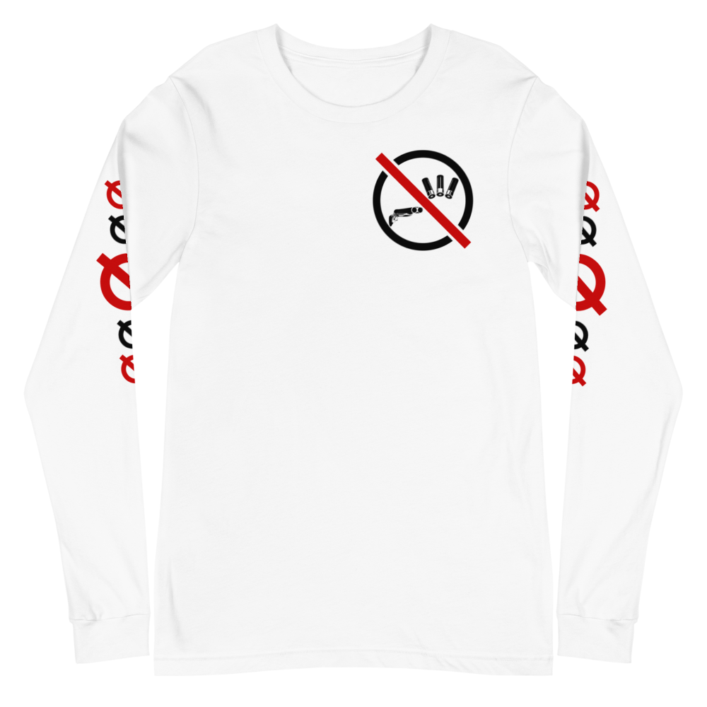 NO WEAPON FORMED 'SHOTGUN' BLACK/RED/WHITE - Unisex Long Sleeve Tee