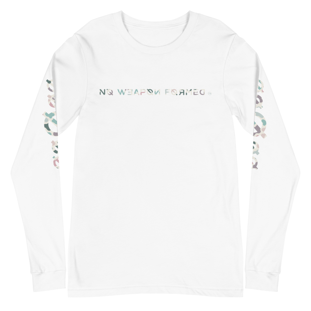 NO WEAPON FORMED PASTEL CAMO LOGO - Unisex Long Sleeve Tee