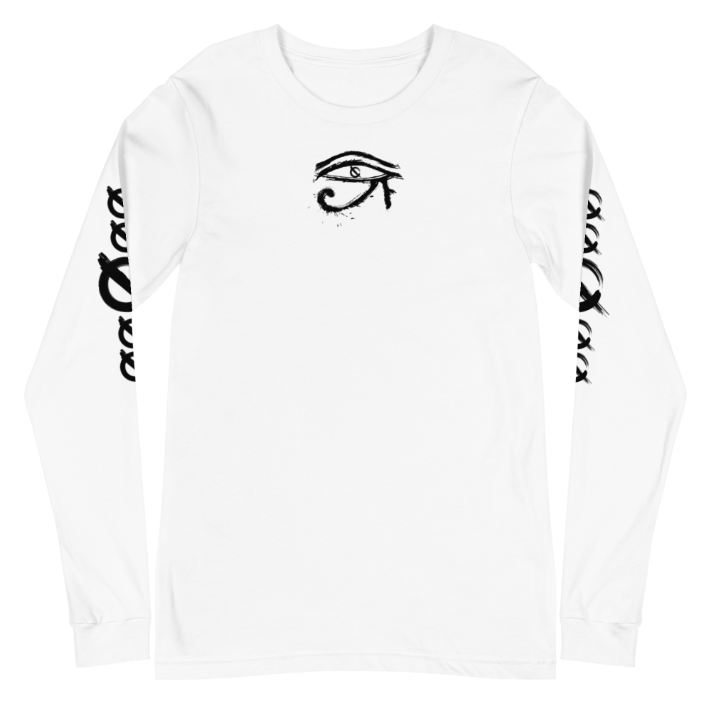 NO WEAPON FORMED HORUS EYE BLACK/WHITE - Unisex Long Sleeve Tee