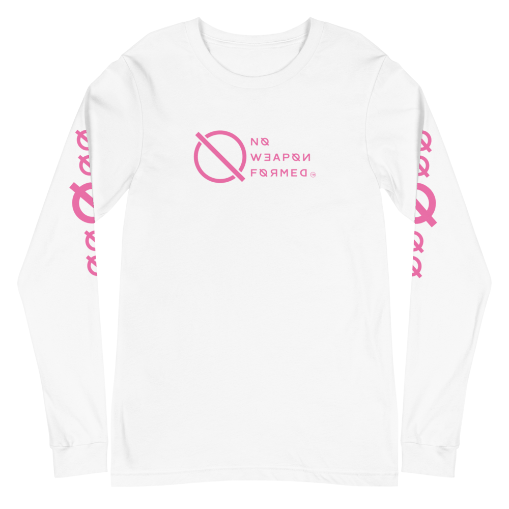 NO WEAPON FORMED 'ANGELS GOT YOUR BACK' PINK - Unisex Long Sleeve Tee