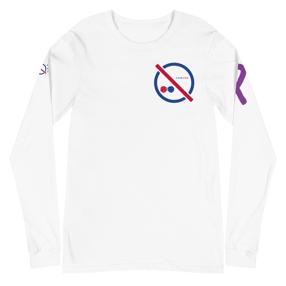 NO WEAPON FORMED 'CANCER' BLUE/RED - Unisex Long Sleeve Tee
