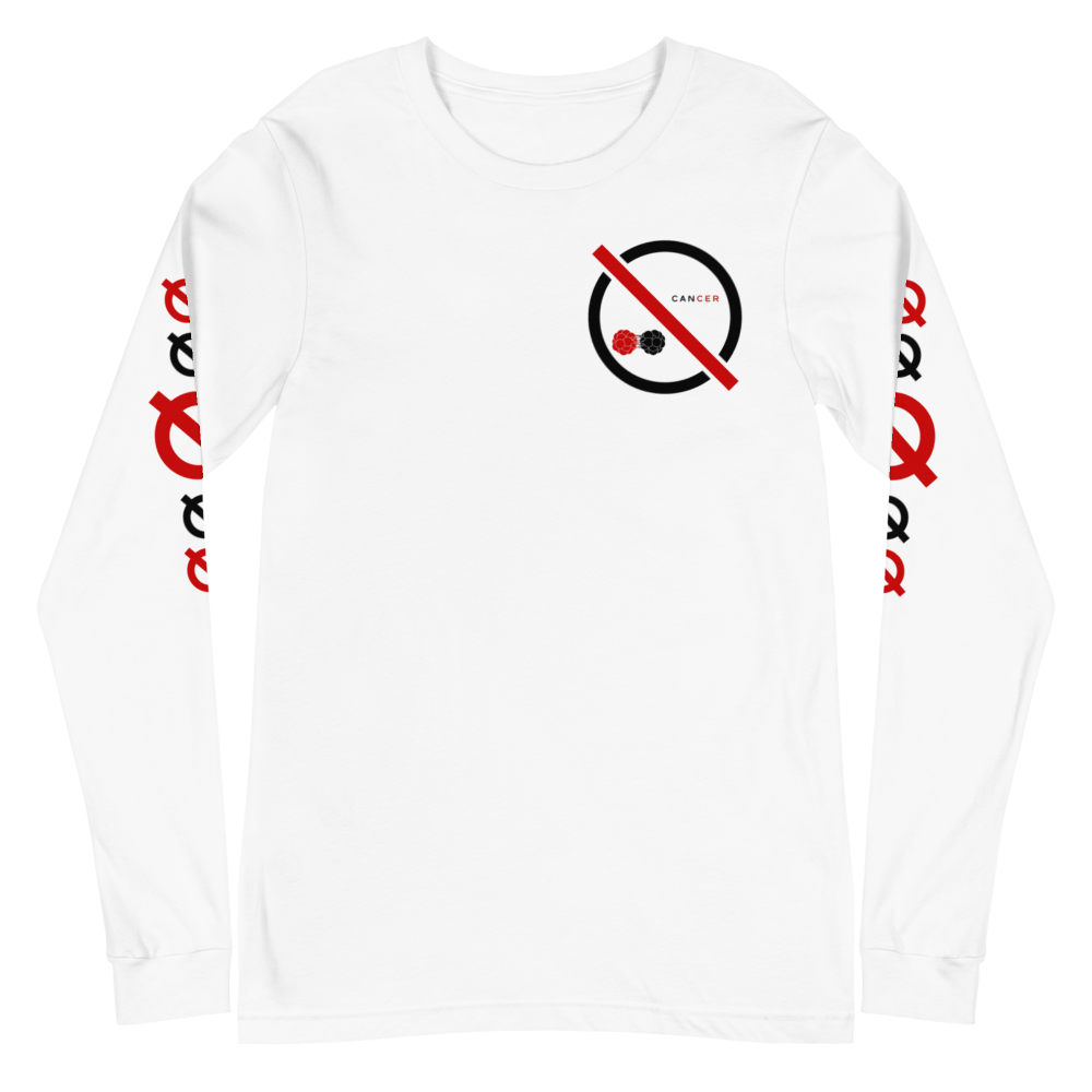NO WEAPON FORMED 'CANCER' BLACK/WHITE/RED - Unisex Long Sleeve Tee