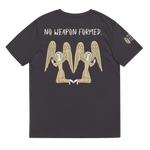 NO WEAPON FORMED "PRAYING ANGELS" GOLD/BLACK/WHITE - Unisex organic cotton t-shirt