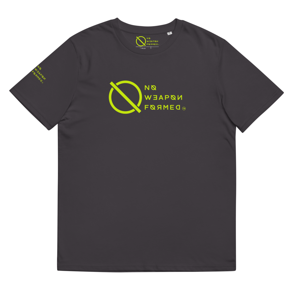 NO WEAPON FORMED 'ANGELS GOT YOUR BACK' - Unisex organic cotton t-shirt
