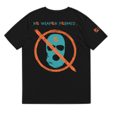 NO WEAPON FORMED 'OPPS/ROBBERS' ORANGE/AQUA GREEN - Unisex organic cotton t-shirt