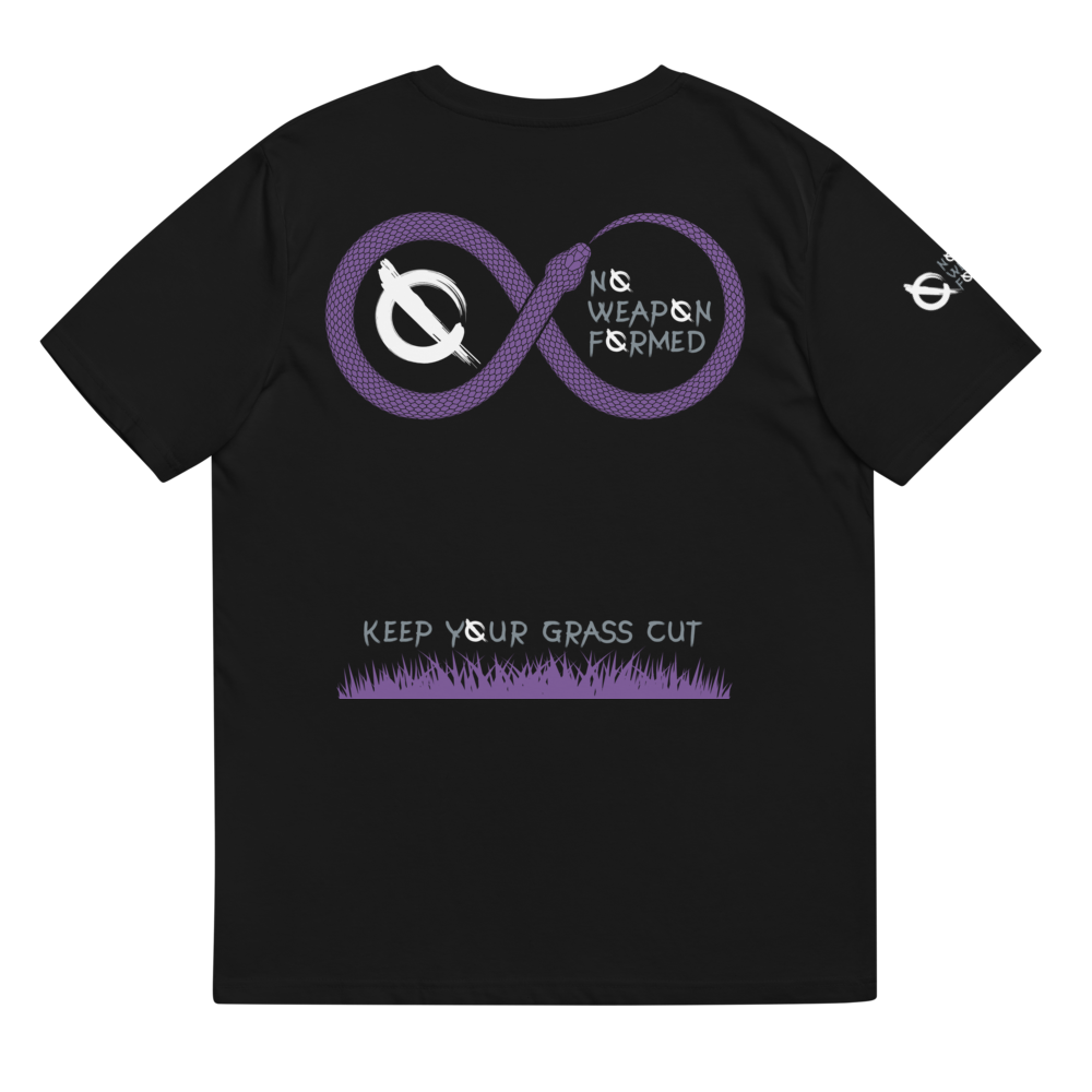 NO WEAPON FORMED 'SNAKES' PURPLE/BLACK/GRAY - Unisex organic cotton t-shirt