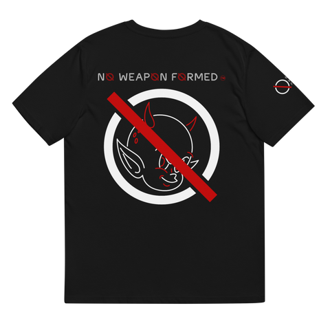 NO WEAPON FORMED 'DEVIL'  BLACK/RED/WHITE - Unisex organic cotton t-shirt