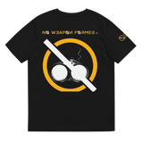 NO WEAPON FORMED 'SHOTGUN' BLACK/YELLOW/WHITE - Unisex organic cotton t-shirt