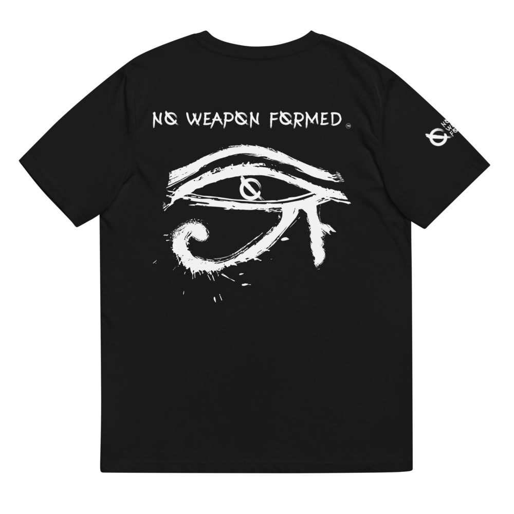 NO WEAPON FORMED HORUS EYE BLACK/WHITE - Unisex organic cotton t-shirt