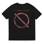 NO WEAPON FORMED FLANNEL BLACK/RED - Unisex organic cotton t-shirt