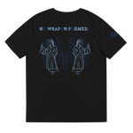 NO WEAPON FORMED "CONTOURED ANGEL" BABY BLUE/NAVY - Unisex organic cotton t-shirt