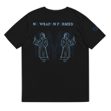 NO WEAPON FORMED "CONTOURED ANGEL" BABY BLUE/NAVY - Unisex organic cotton t-shirt