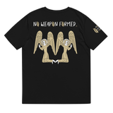 NO WEAPON FORMED "PRAYING ANGELS" GOLD/BLACK/WHITE - Unisex organic cotton t-shirt