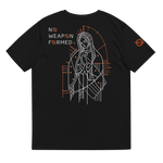 NO WEAPON FORMED "LADY OF GUADALUPE" BLACK/ORANGE - Unisex organic cotton t-shirt