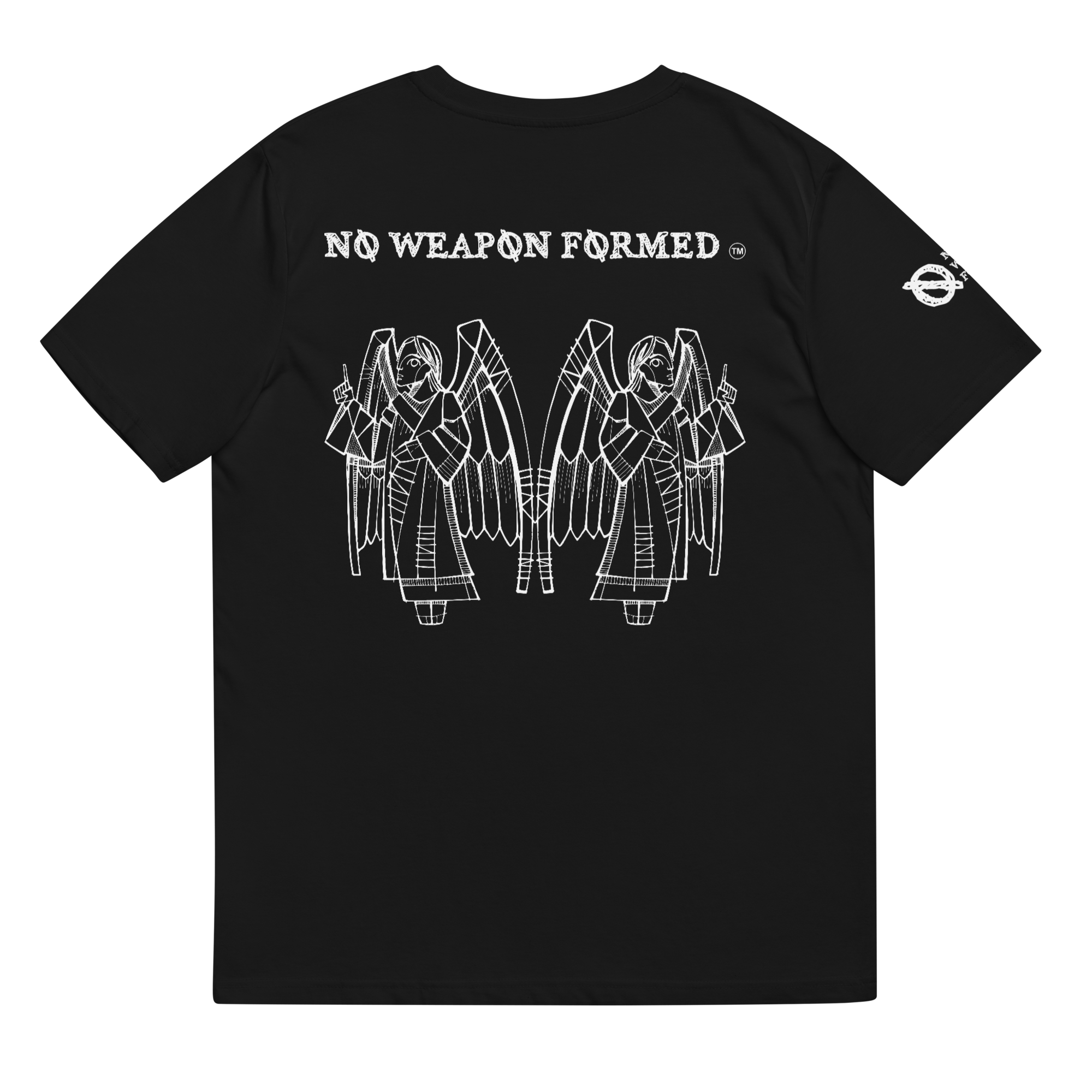 NO WEAPON FORMED "CONTOURED ANGEL" WHITE - Unisex organic cotton t-shirt