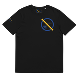 NO WEAPON FORMED 'BACKSTABBERS' YELLOW/BLUE - Unisex organic cotton t-shirt