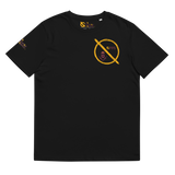 NO WEAPON FORMED 'ROBBER/OPPS' BURGUNDAY/GOLD - Unisex organic cotton t-shirt