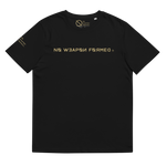 NO WEAPON FORMED FIGHTING ANGEL GOLD/BLACK - Unisex organic cotton t-shirt