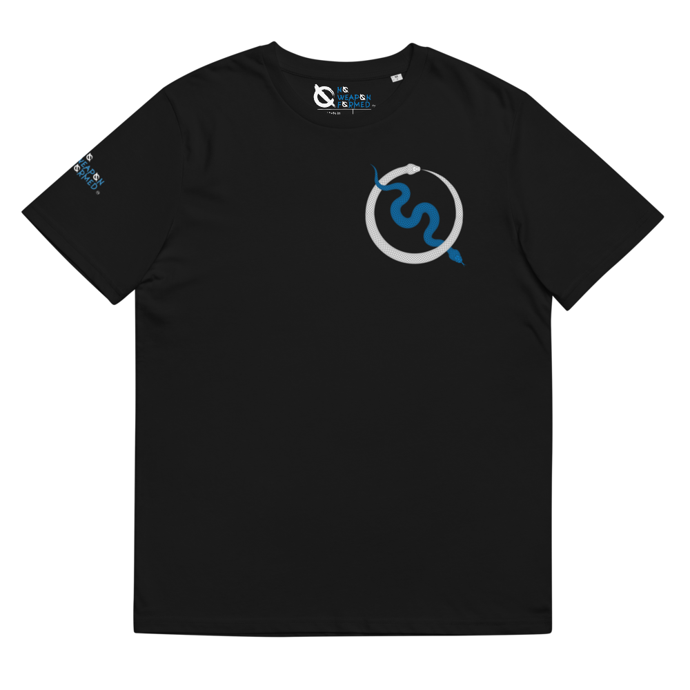 NO WEAPON FORMED 'SNAKES' BLUE - Unisex organic cotton t-shirt