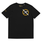 NO WEAPON FORMED 'SHOTGUN' BLACK/YELLOW/WHITE - Unisex organic cotton t-shirt