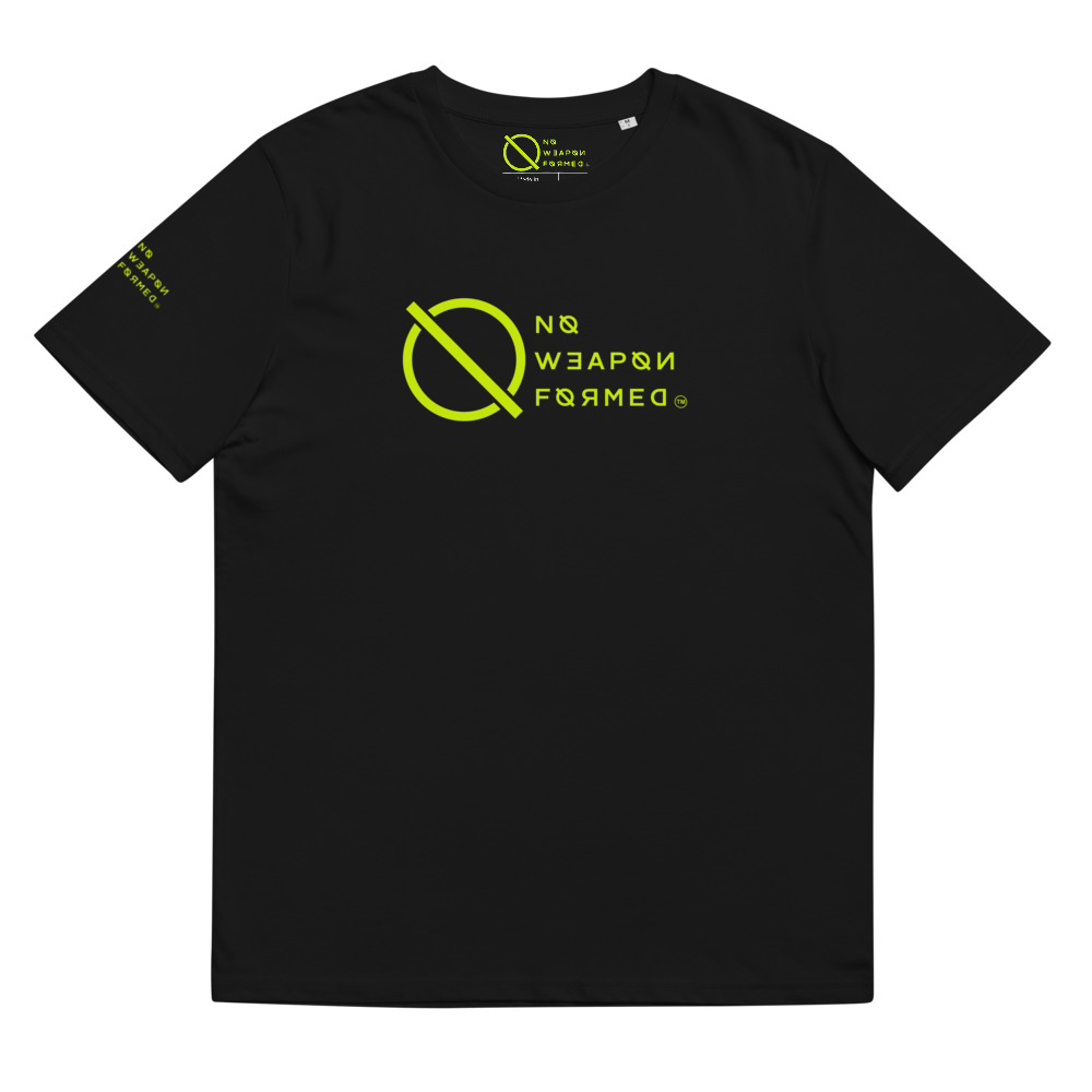 NO WEAPON FORMED 'ANGELS GOT YOUR BACK' - Unisex organic cotton t-shirt