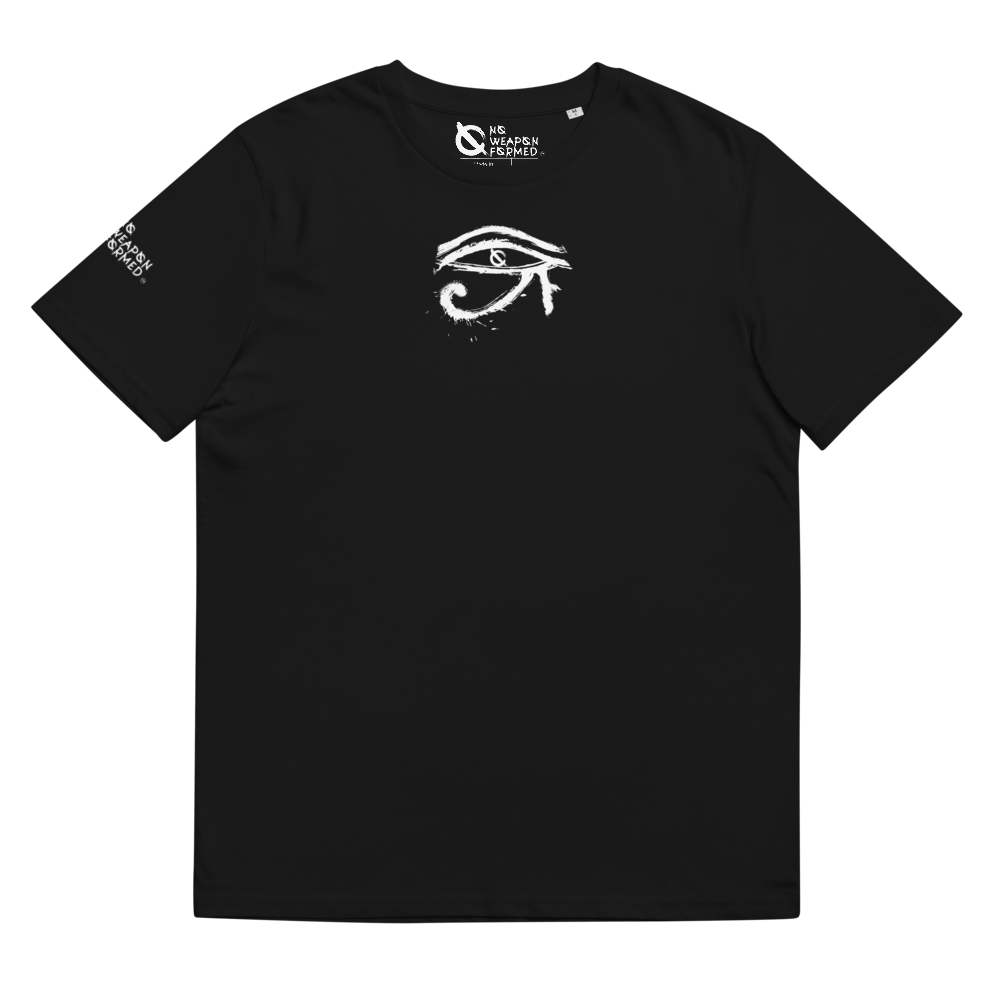 NO WEAPON FORMED HORUS EYE BLACK/WHITE - Unisex organic cotton t-shirt