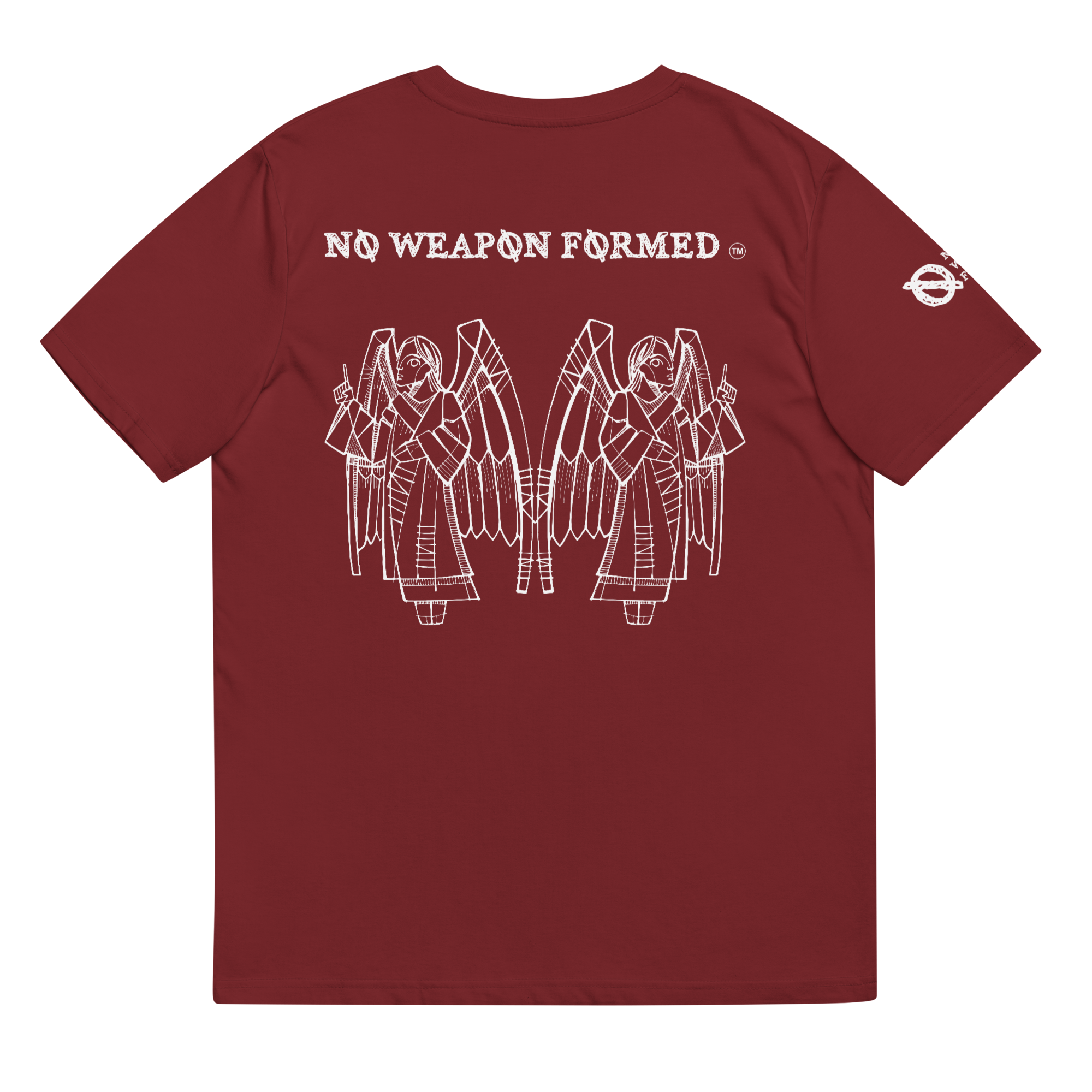 NO WEAPON FORMED "CONTOURED ANGEL" WHITE - Unisex organic cotton t-shirt