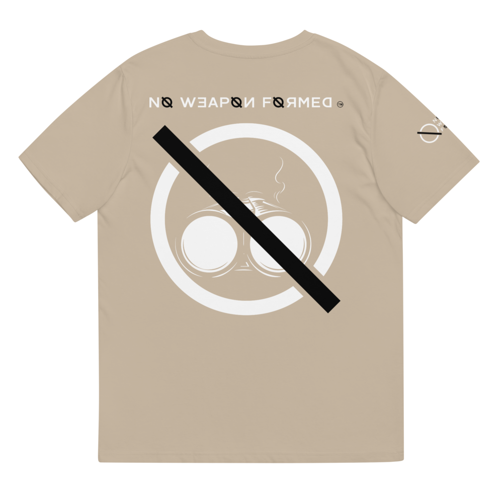 NO WEAPON FORMED 'SHOTGUN' BLACK/RED/WHITE - Unisex organic cotton t-shirt