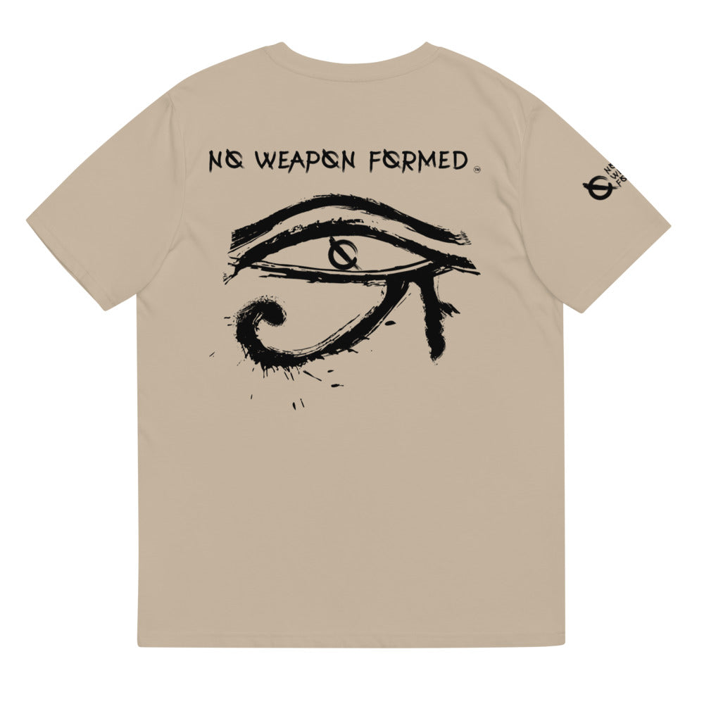 NO WEAPON FORMED HORUS EYE BLACK/WHITE - Unisex organic cotton t-shirt