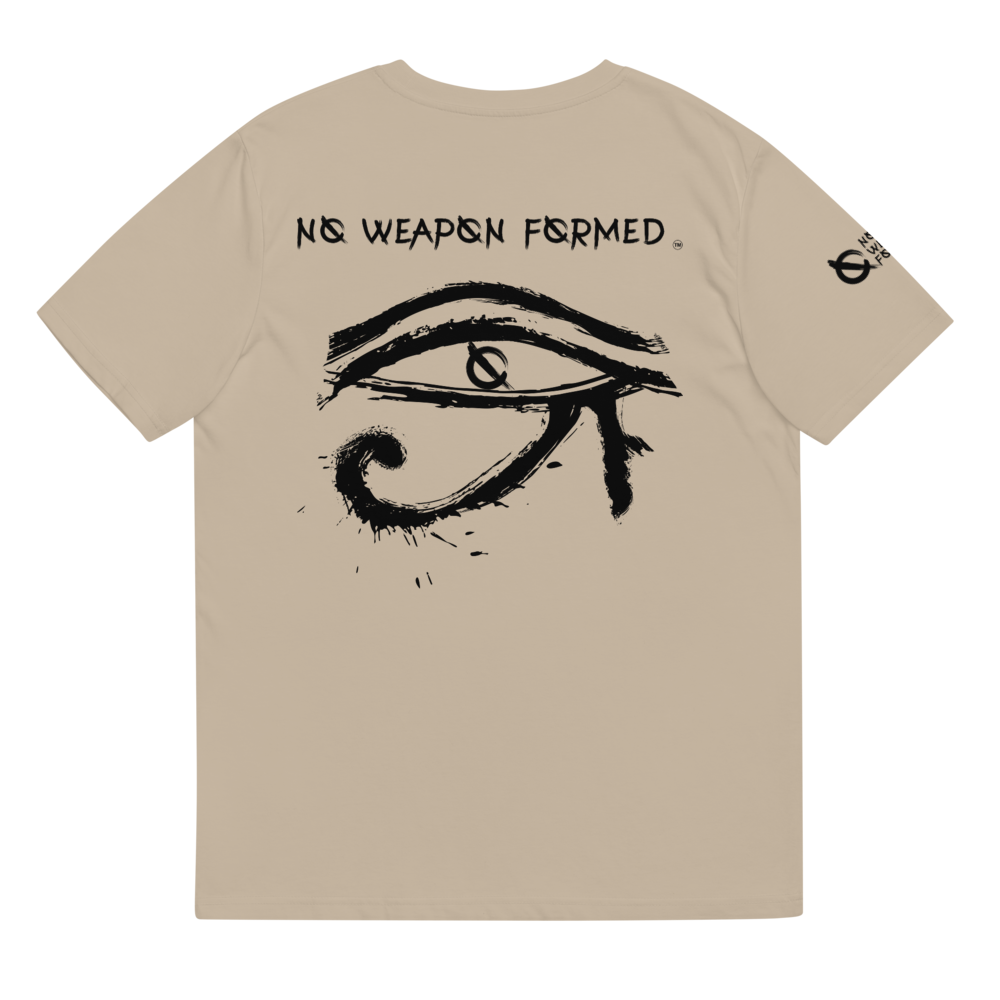 NO WEAPON FORMED HORUS EYE BLACK/WHITE - Unisex organic cotton t-shirt