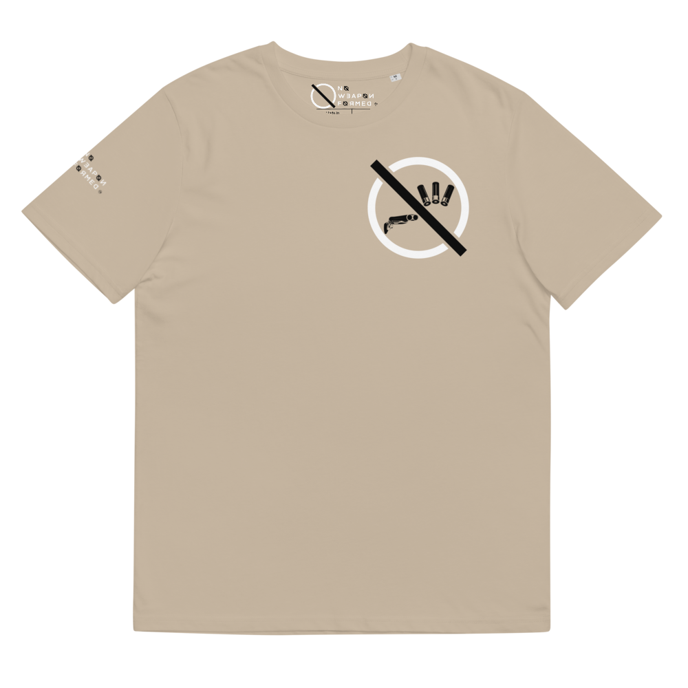 NO WEAPON FORMED 'SHOTGUN' BLACK/RED/WHITE - Unisex organic cotton t-shirt