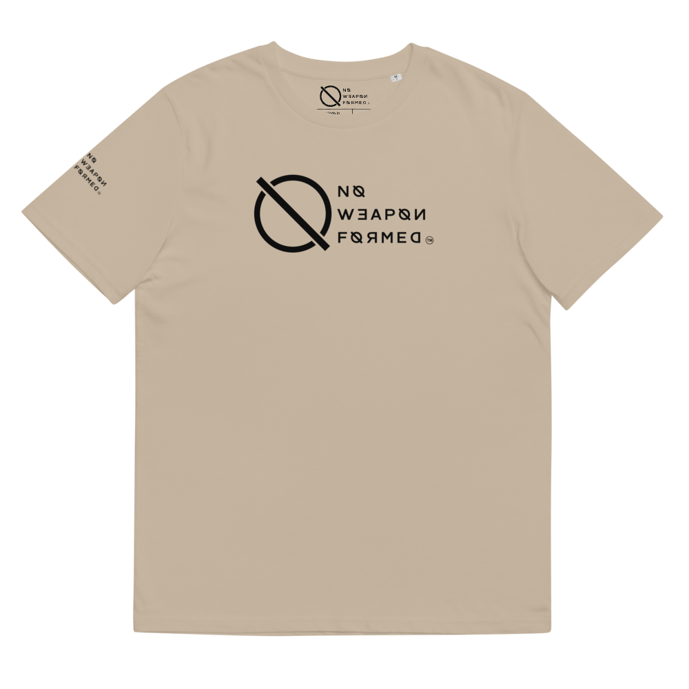 NO WEAPON FORMED 'ANGELS GOT YOUR BACK' BLACK/WHITE - Unisex organic cotton t-shirt