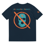 NO WEAPON FORMED 'OPPS/ROBBERS' ORANGE/AQUA GREEN - Unisex organic cotton t-shirt