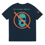 NO WEAPON FORMED 'OPPS/ROBBERS' ORANGE/AQUA GREEN - Unisex organic cotton t-shirt