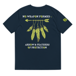 NO WEAPON FORMED 'ARROW & FEATHERS OF PROTECTION' NEON GREEN/BLACK/WHITE - Unisex organic cotton t-shirt