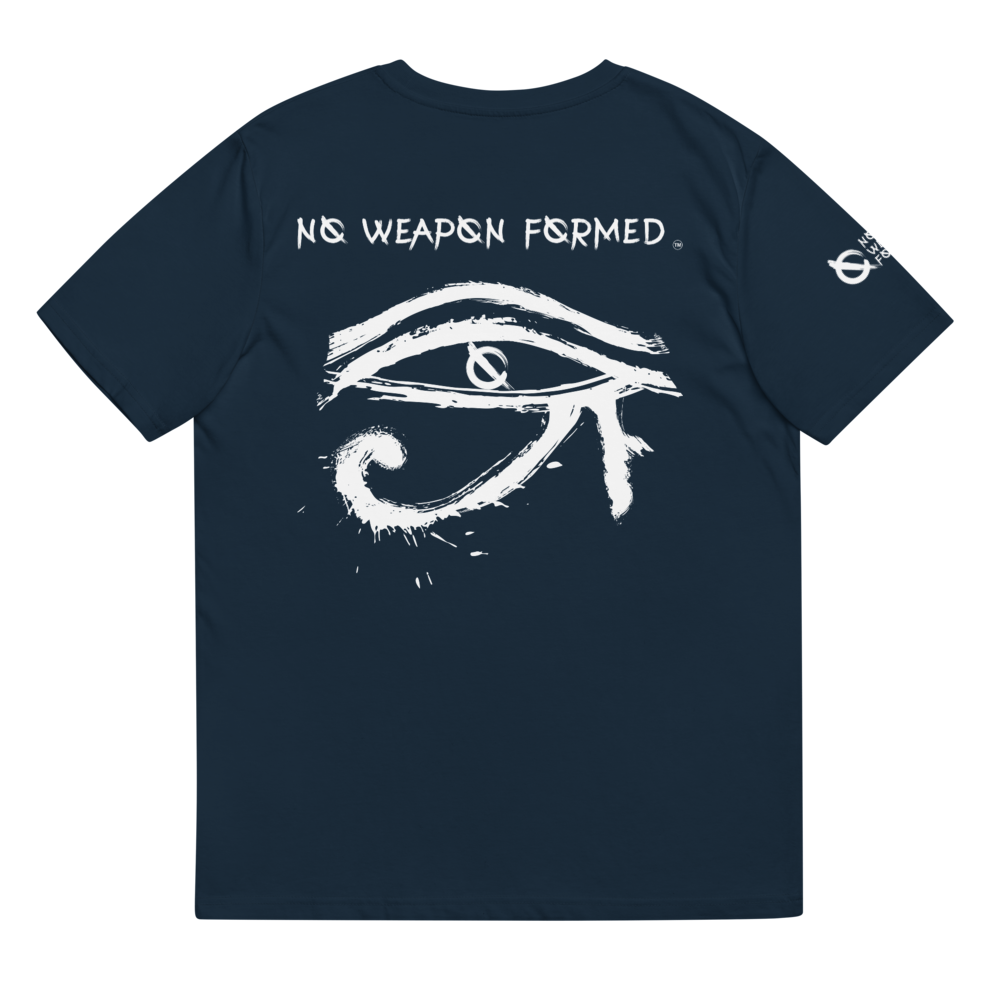NO WEAPON FORMED HORUS EYE BLACK/WHITE - Unisex organic cotton t-shirt