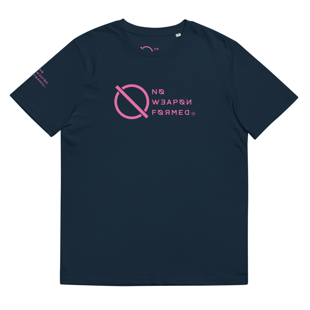 NO WEAPON FORMED 'ANGELS GOT YOUR BACK' PINK - Unisex organic cotton t-shirt