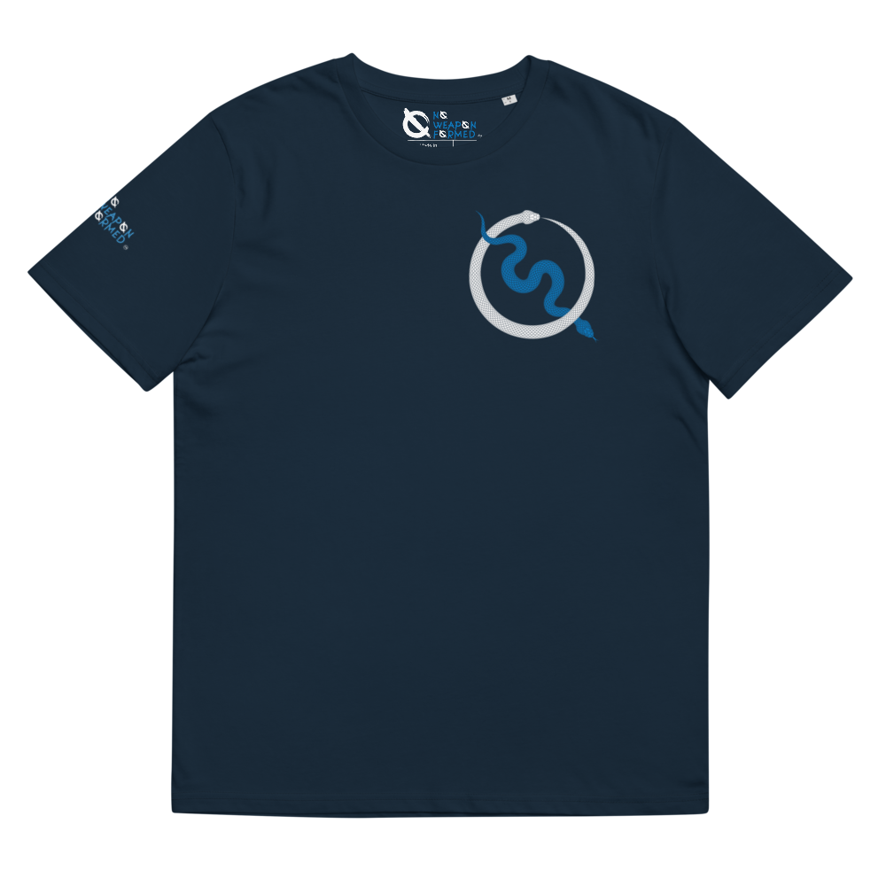 NO WEAPON FORMED 'SNAKES' BLUE - Unisex organic cotton t-shirt