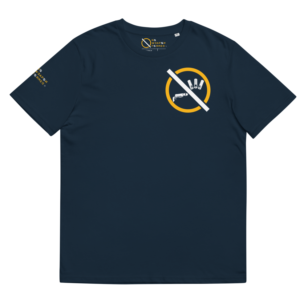 NO WEAPON FORMED 'SHOTGUN' BLACK/YELLOW/WHITE - Unisex organic cotton t-shirt