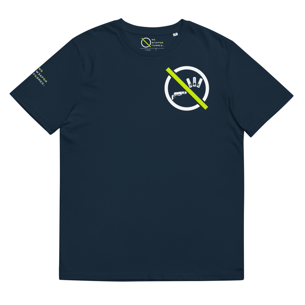 NO WEAPON FORMED 'SHOTGUN' Neon/Black/White - Unisex organic cotton t-shirt
