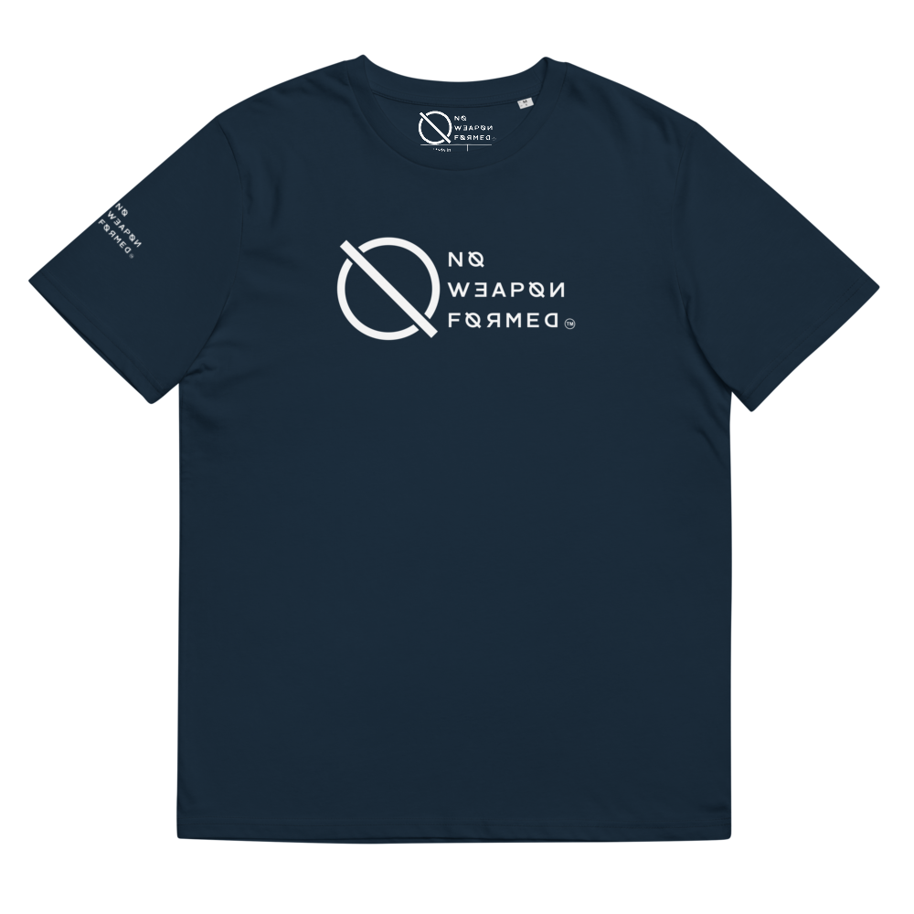 NO WEAPON FORMED 'ANGELS GOT YOUR BACK' BLACK/WHITE - Unisex organic cotton t-shirt