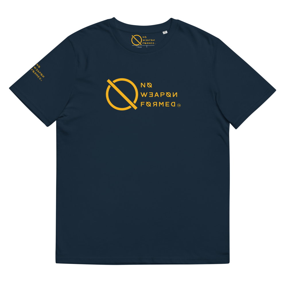 NO WEAPON FORMED 'ANGELS GOT YOUR BACK' YELLOW - Unisex organic cotton t-shirt